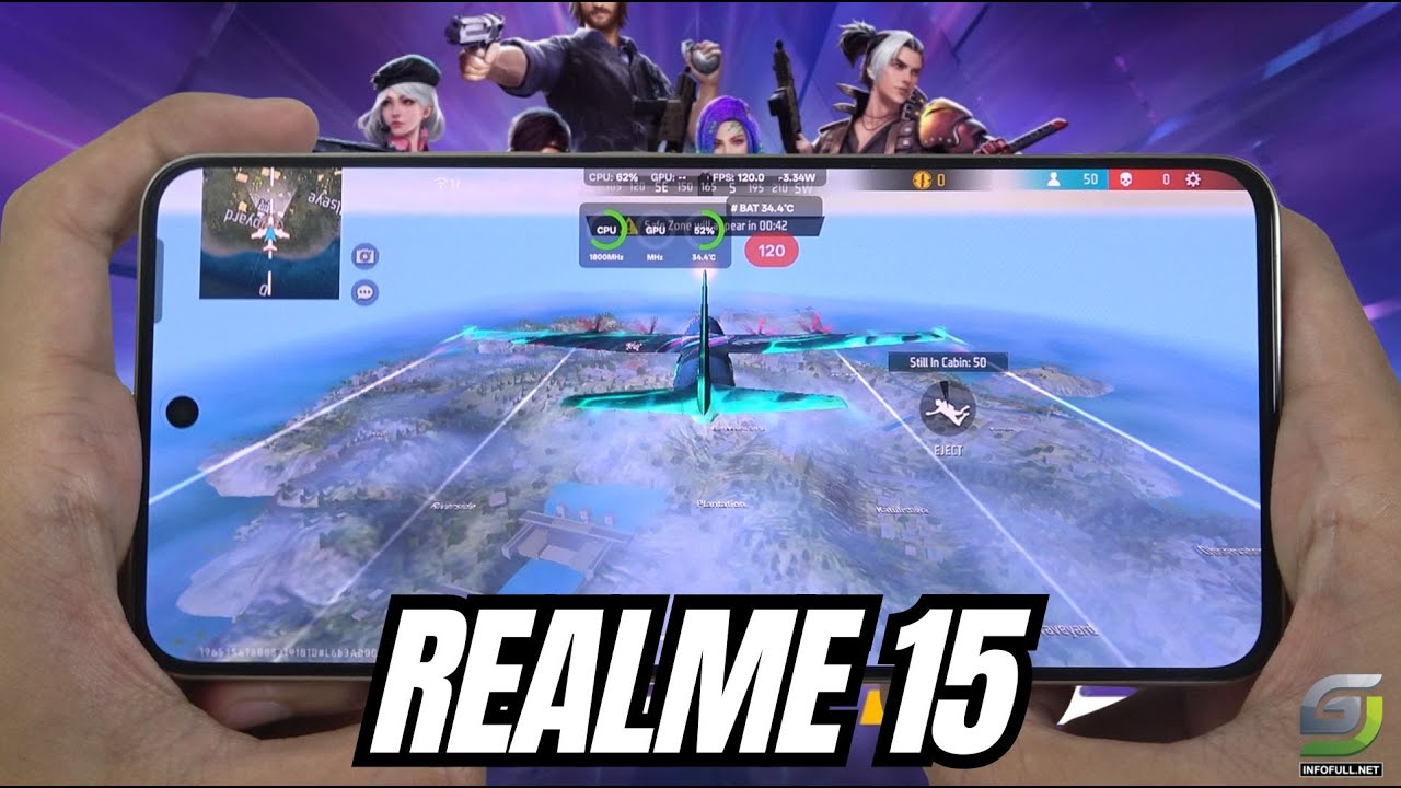 Realme 15 test game Free Fire Mobile | Dimensity 7300+
