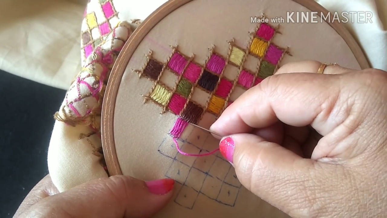 195-Very easy geometric motifs on your kurti/cushions/bedsheets(Hindi/Urdu)