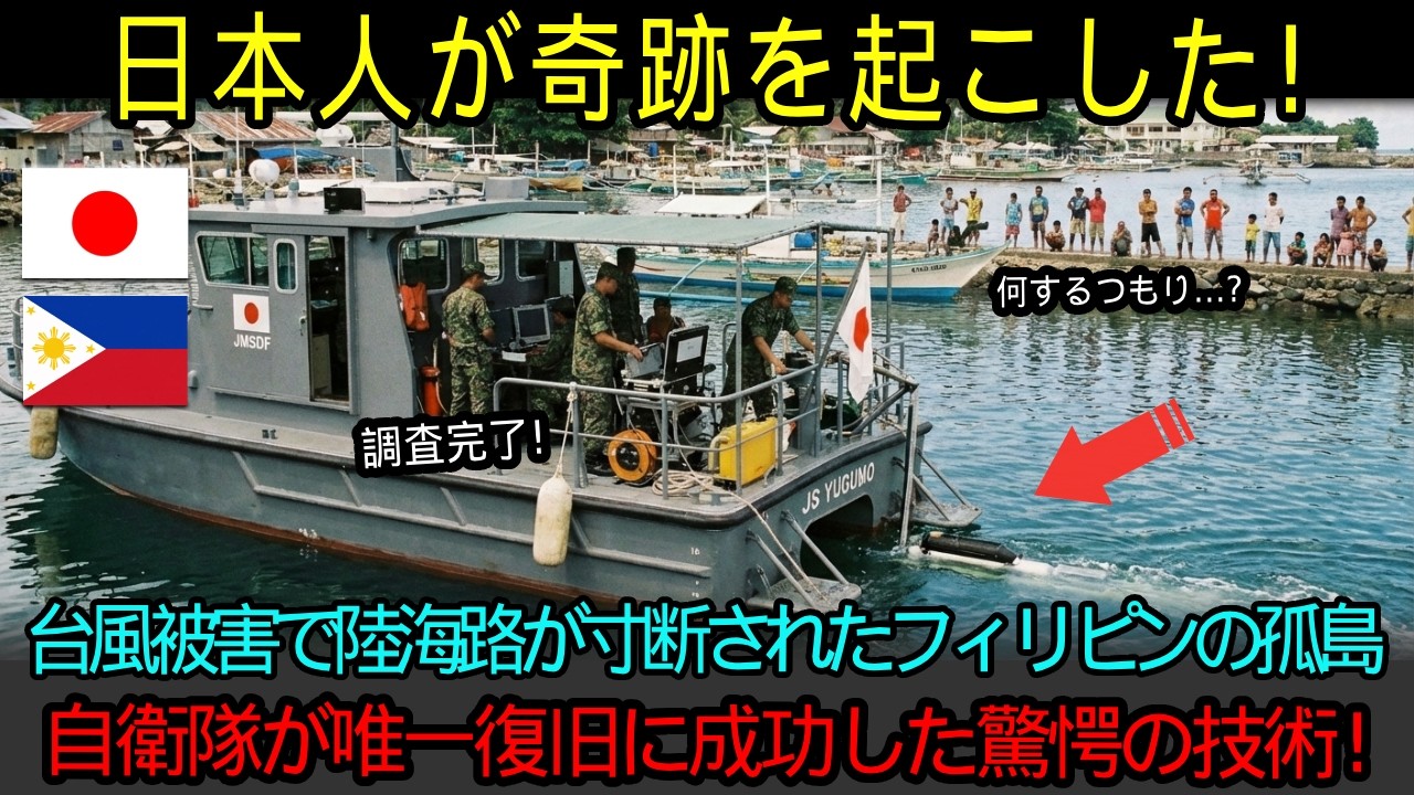 「日本人は何をしているんだ？」台風被害で孤立し各国が救援を断念したフィリピン孤島→3週間後、フィリピン全土から救援依頼が殺到した自衛隊の隠れた技術とは？【海外の反応】
