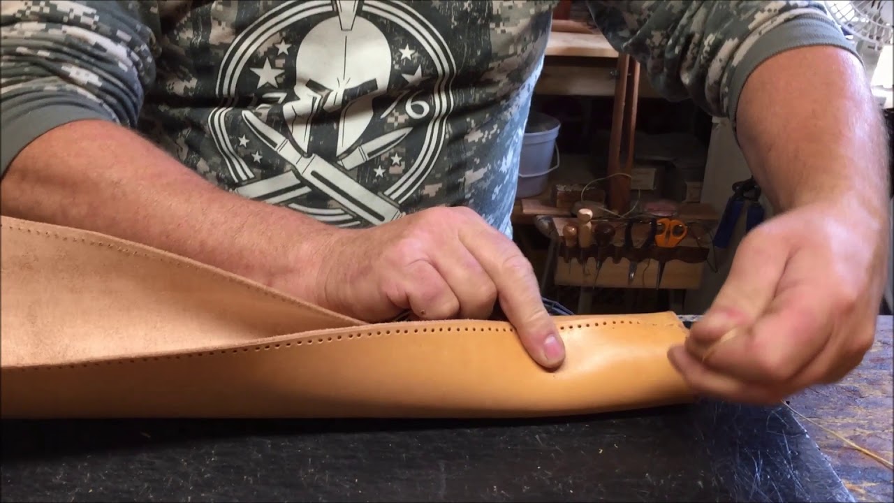 Mark making a Leather Quiver - part 1 (Tutorial)