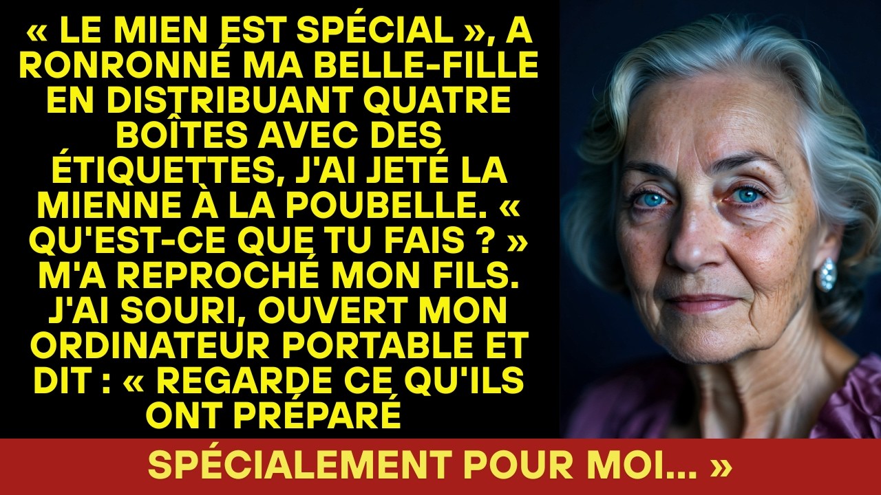 Ma belle-fille a préparé des dîners personnalisés pour tous — le mien était marqué « SPÉCIAL ».