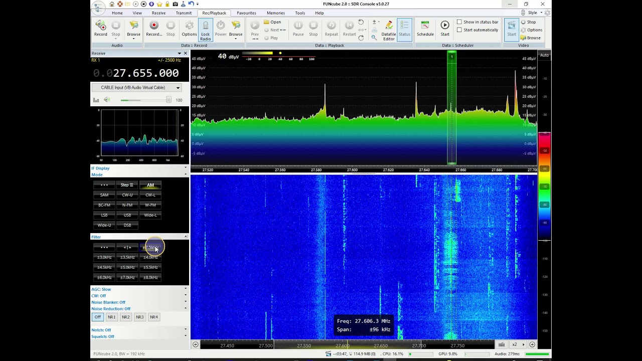 SDR Console V3 - Funcube Pro+ (2021-06-16)