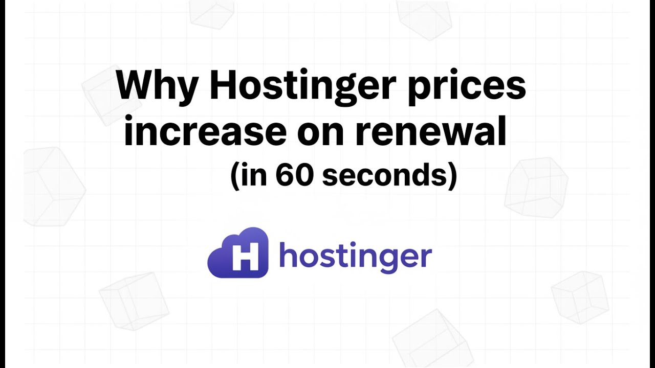 Почему цены на Hostinger растут при продлении подписки (за 60 секунд)