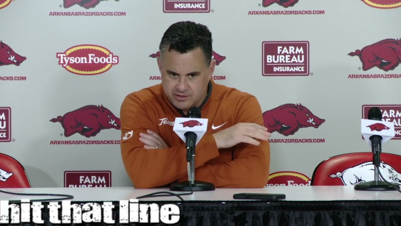 Texas coach Sean Miller after getting blown out by Razorbacks