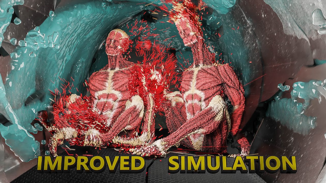 Animacja ciał ludzkich kontra implozja