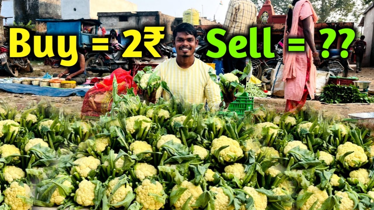 Aaj Sirf 2₹ Kilo Kharide Maine Phoolgobhi Market Me Kitne Rupaye Me Sell Hoga!!