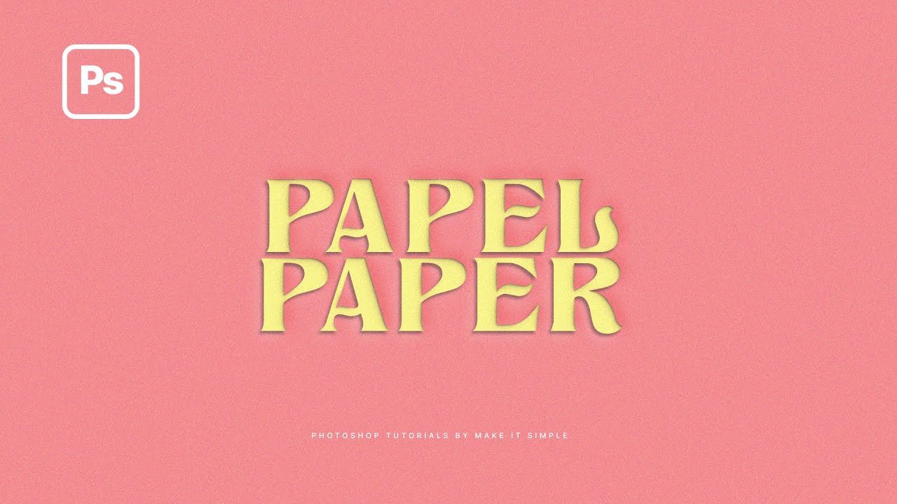 Photoshop Tutorial: Simple Paper Cut Out Text Effect