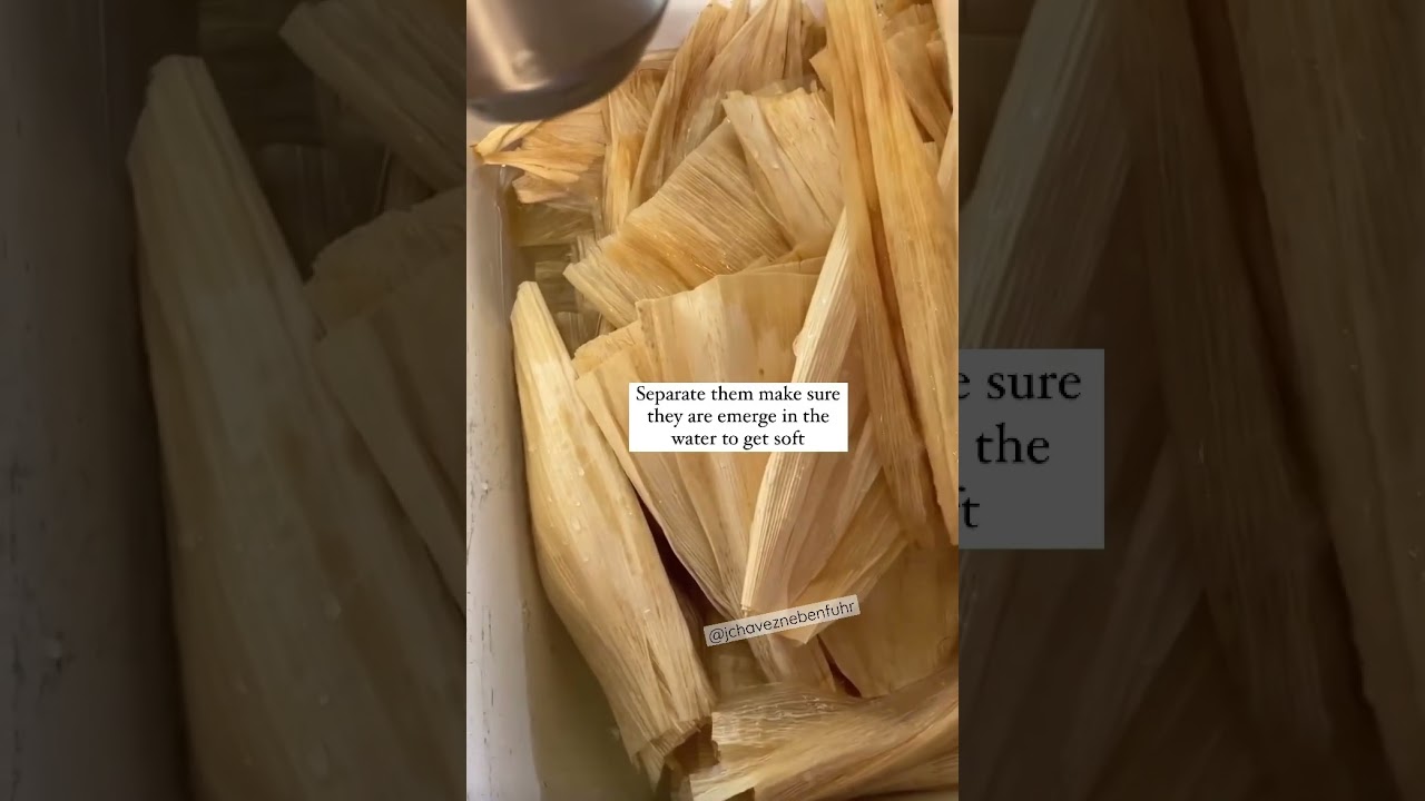 Time to soak the corn husk for tamales