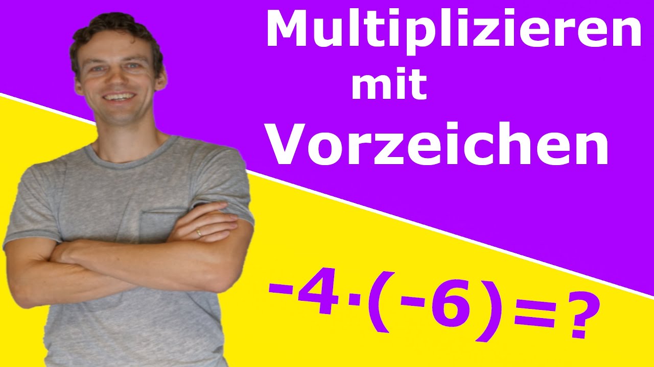 Multiplizieren mit negativen Vorzeichen - mit Aufgaben+Lösung | LehrerBros