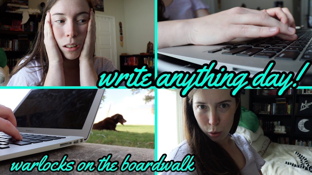 outlining, wattpad, & horror comedy spoofs // WRITE ANYTHING DAY VLOG