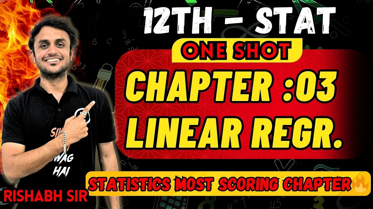 Linear Regression 🔥 Most IMP Questions | Class 12 Statistics | GSEB Board 2026