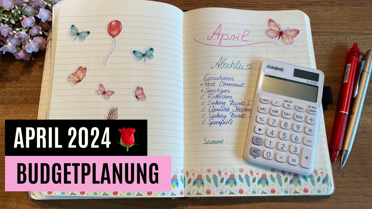 🌹☘️🌹Budgetplanung 🌹☘️🌹 April 2024 Budget | Sparen mit der Umschlagmethode