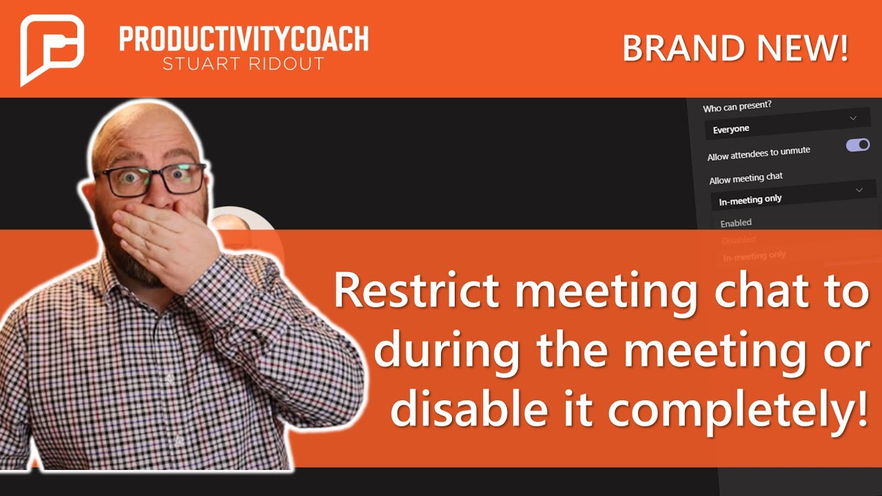 NEW TO TEAMS! Control meeting chat to restrict it to during the meeting or switch it off completely!