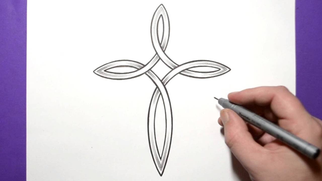 How to Draw a Simple Celtic Cross Tattoo Design