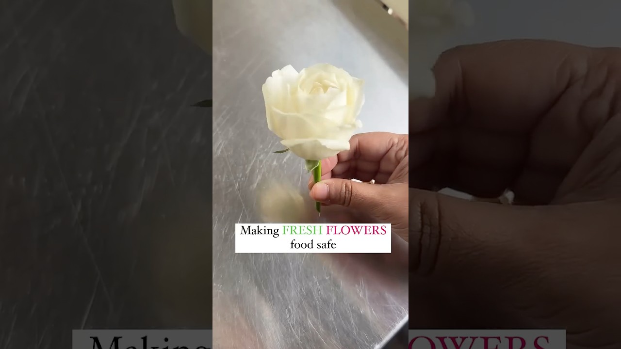 Making Fresh Flowers food safe 😱 | #cake #eggfreebaking #cakedecorating #bakealongwithsangeeta #diy