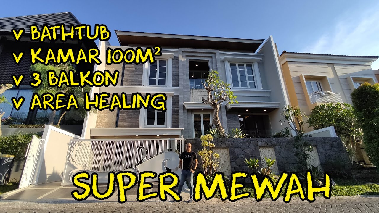 9,75M Rumah Sultan Super Mewah, Banyak Area Healing, Kamar Super Besar, Surabaya Barat
