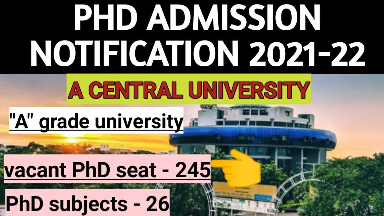 latest PhD Admission notification 2021-2022//a central university//BBAU up/ #phdadmission2022
