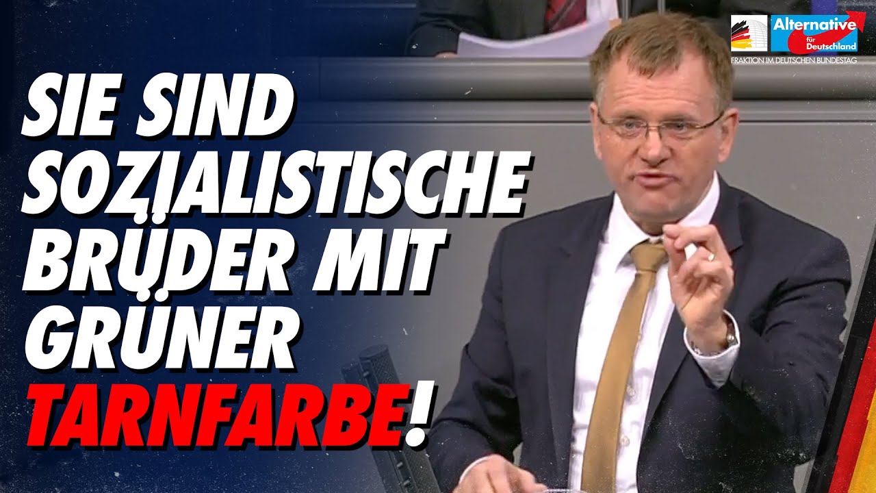 Sie sind sozialistische Br&uuml;der mit gr&uuml;ner Tarnfarbe! - Dirk Spaniel - AfD-Fraktion im Bundestag