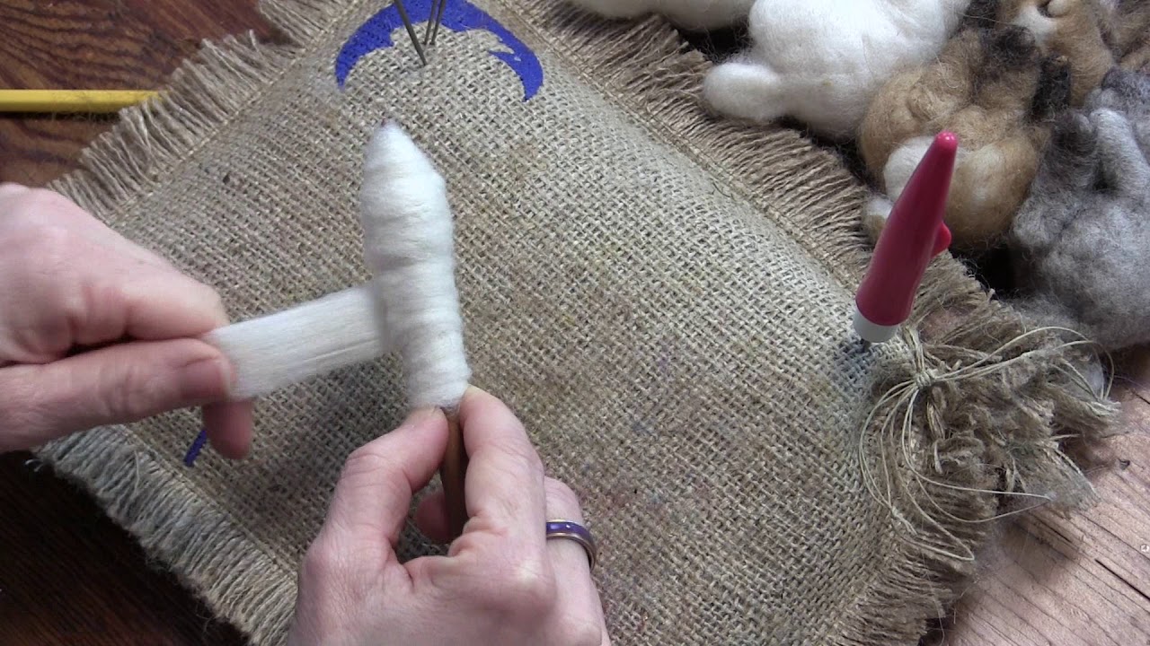Needle Felted Sleepy Bunny