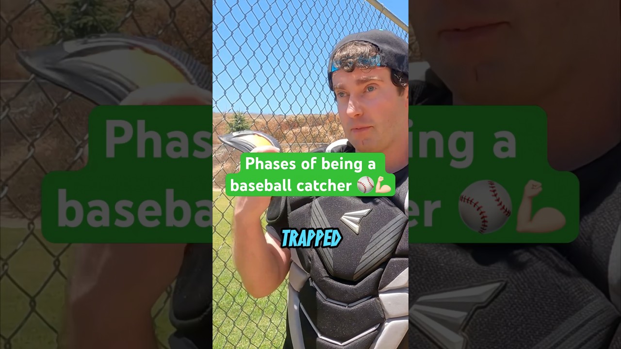 Phases of being a baseball catcher #baseball #baseballlife #comedy #catcher #baseballboys