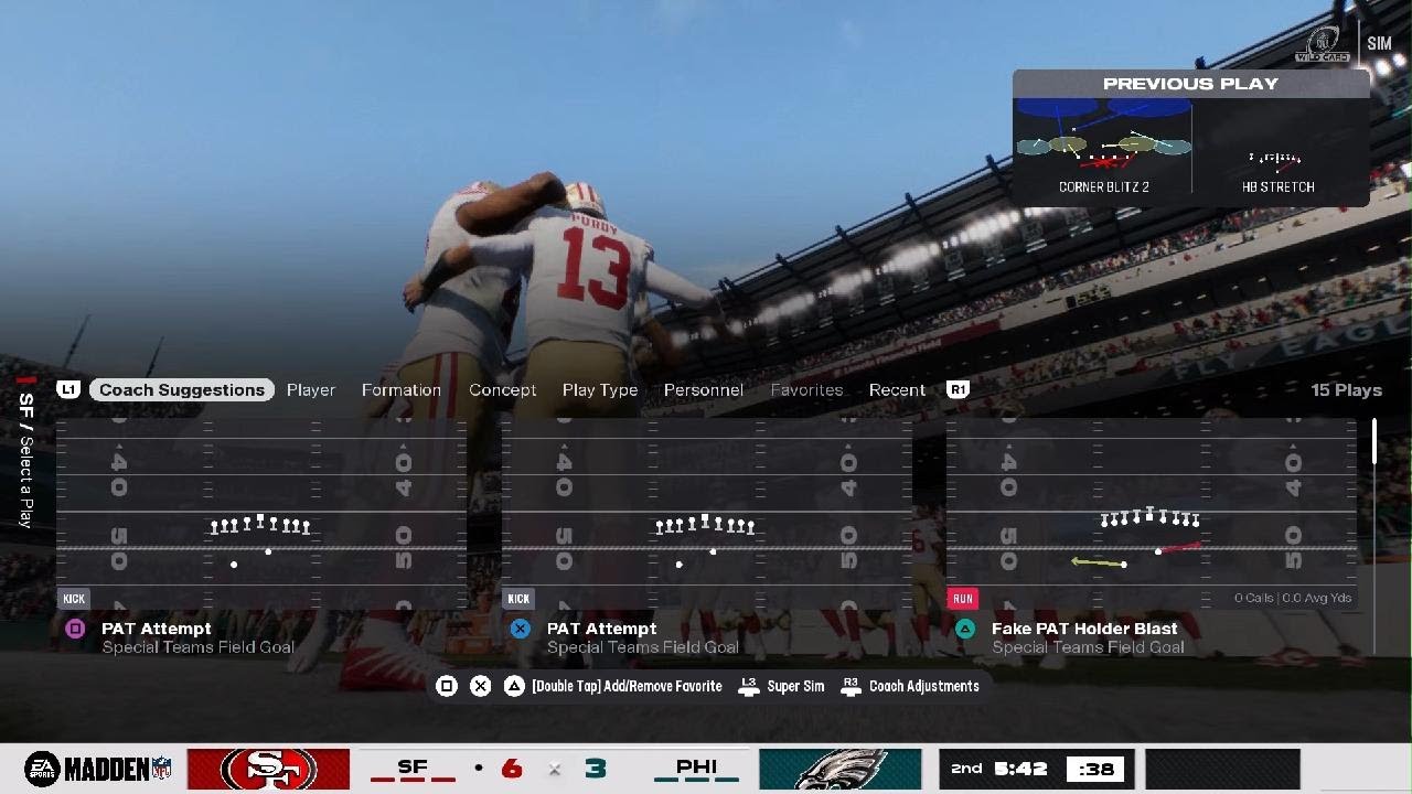 Pronóstico NFL Wild Card 11/01/2026 49ers VS Eagles Madden NFL 26