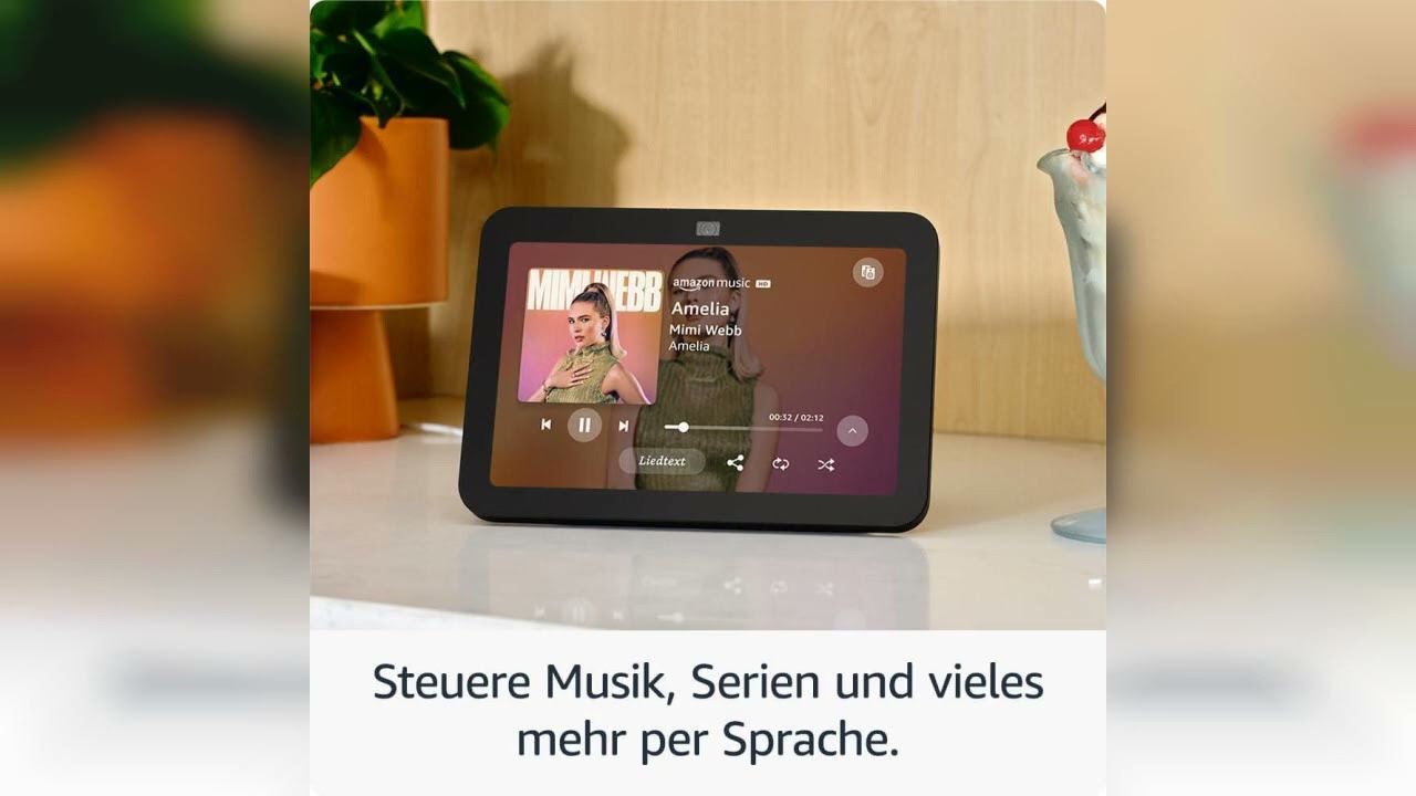 Rezension: Echo Show 8 (3. Gen., 2023), Anthrazit + verstellbarer Ständer, Anthrazit
