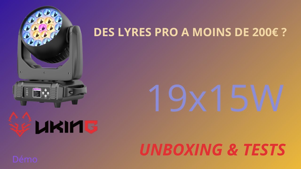 DES LYRES PRO A MOINS DE 200€ ??? // UKing ZQ02253 / Wash 19x15w