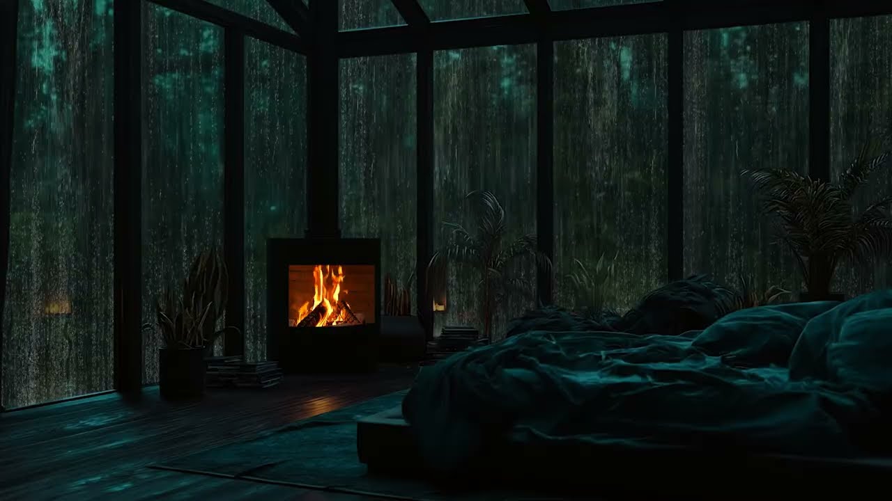 Heavy Forest Rain Sounds 🌧️ Rain on Window to Fall Asleep Fast | Deep Sleep in Minutes