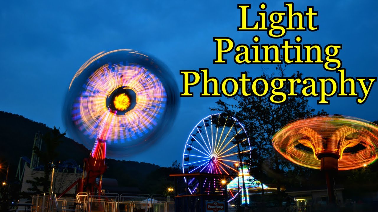 Light Painting Photography (Photo Session) Amusement Park Rides at Night