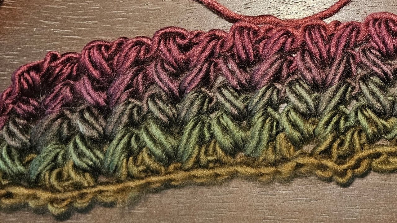 How to start the V-puff tunisian crochet stitch 