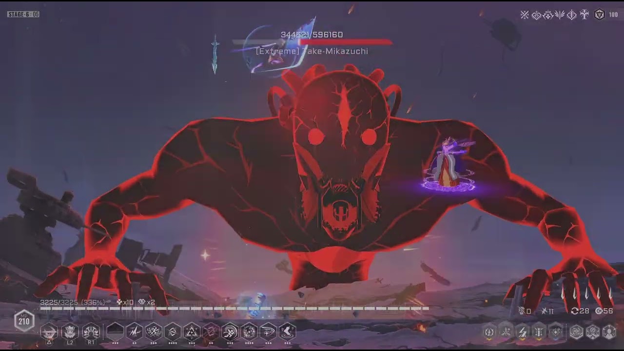 BlazBlue Entropy Effect X | Reki, Stage 6, Take-Mikazuchi & Izanami | ICEY ENTROPY 100