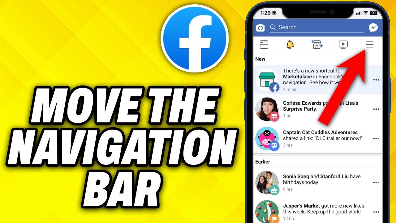 How To Move The Navigation Bar on Facebook (2025)