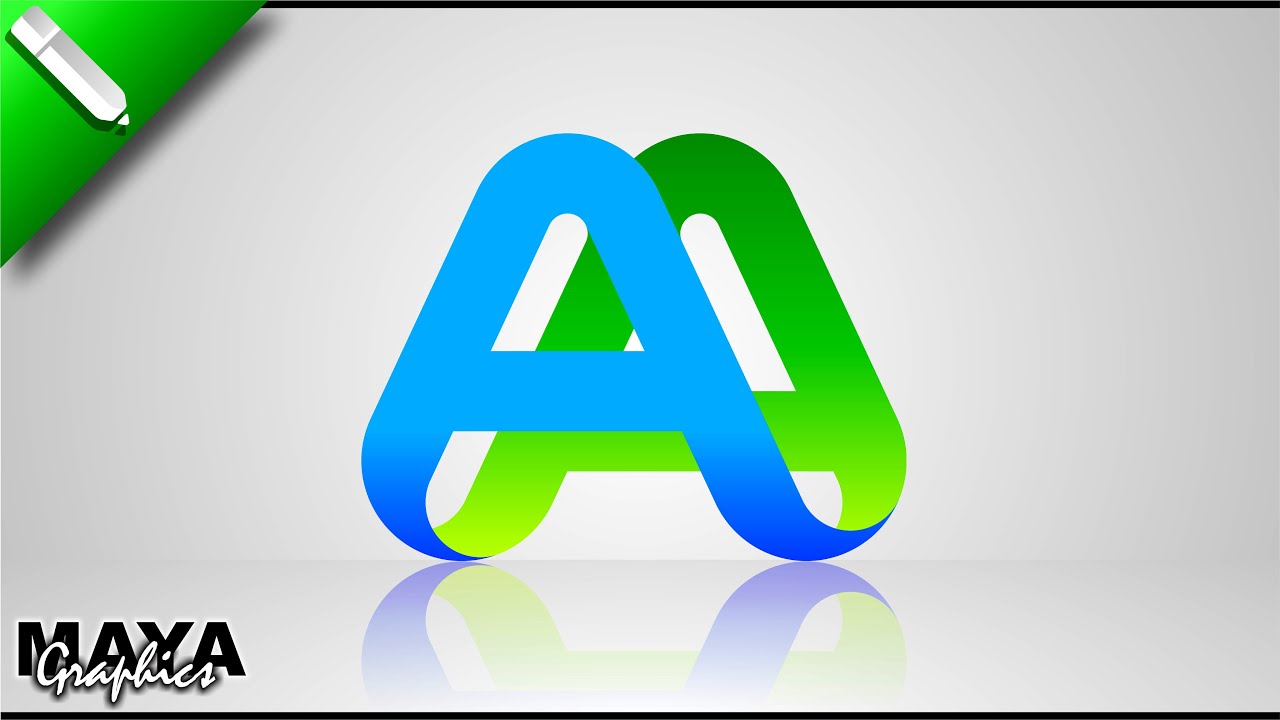 3D Alphabetic Logo Design - Coreldraw | Typographic design | 3D Letter Logo Design in Coreldraw