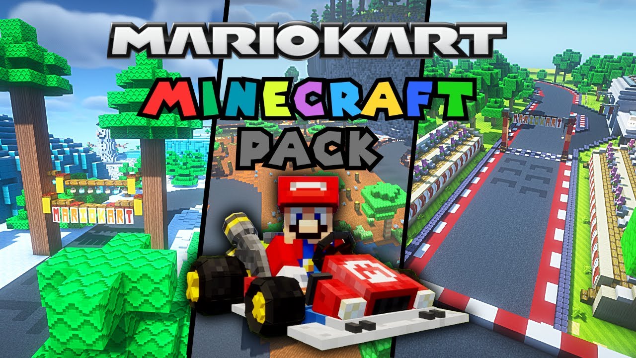 Mario Kart Custom Maps in Minecraft!! SO MANY TRACKS!!