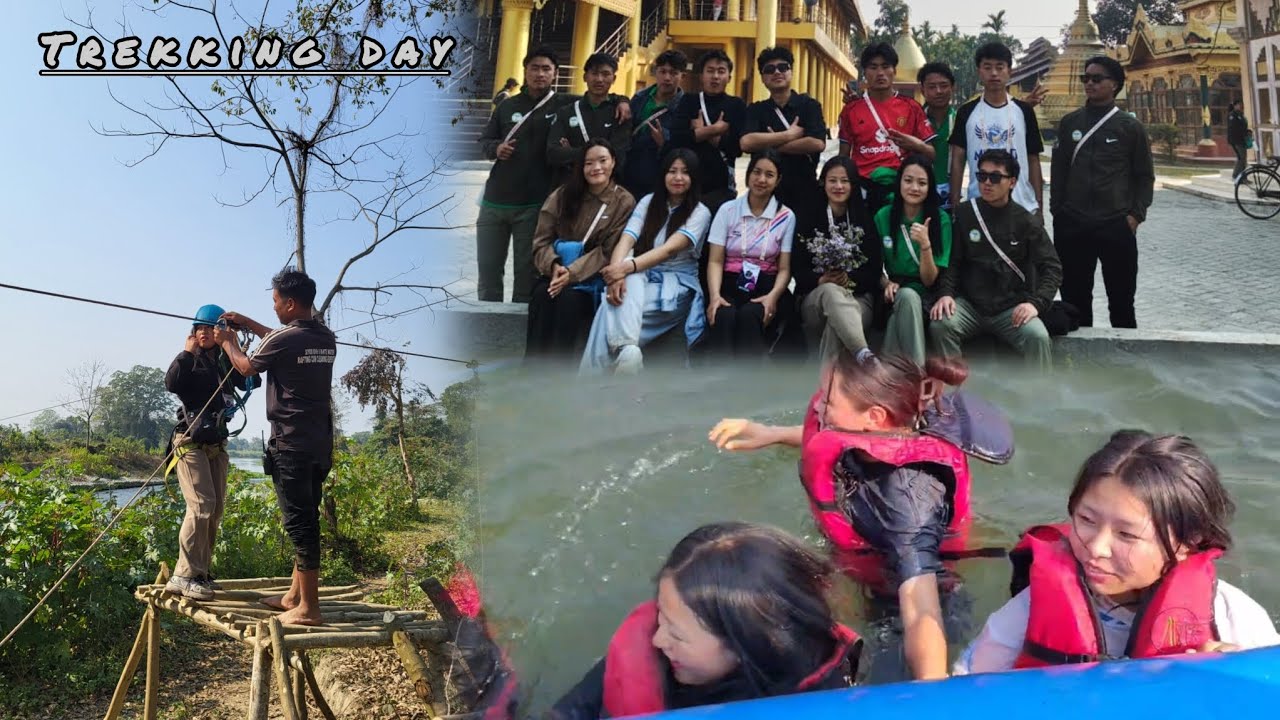Trekking day | A day in my life | Team Tawang Namsai Chongkham vlog;Walk,zipline, rafting | part 3