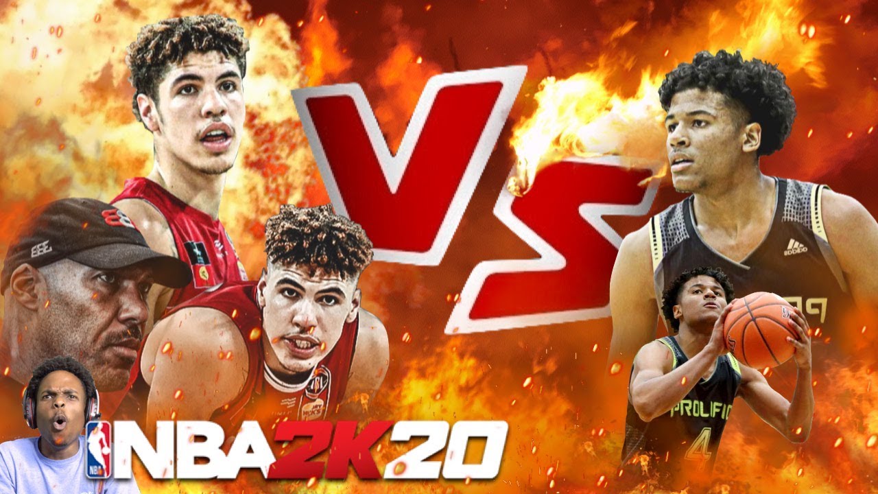 NBA 2K20 LAMELO BALL SHOWS WHY HE'S THE #1 PICK! JALEN GREEN vs LAMELO BALL