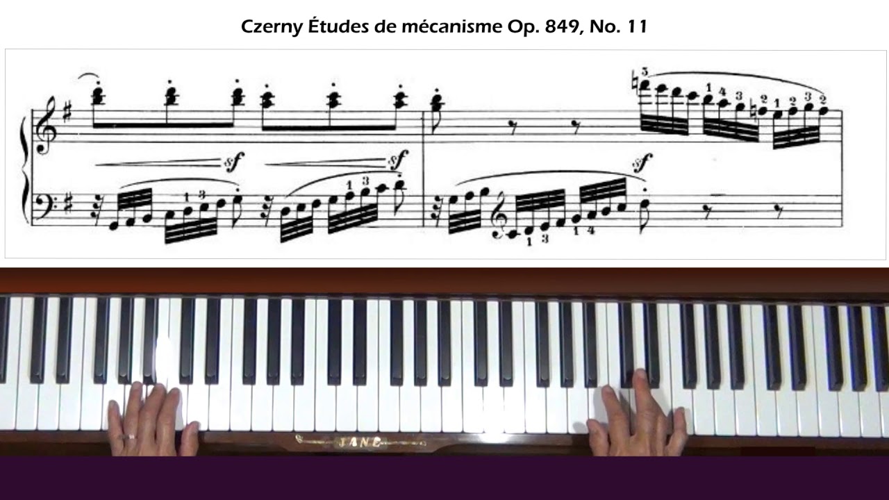 Czerny 30 &Eacute;tudes de m&eacute;canisme Op. 849, No. 11 Piano Tutorial