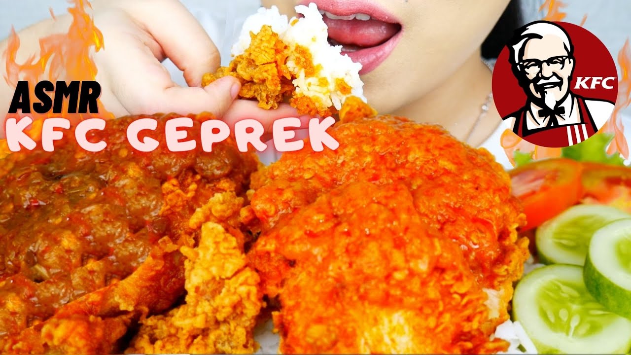 JUJURLY PEDES😭 ASMR KFC GEPREK SAMBAL KOREK DAN MATAH! | ASMR INDONESIA