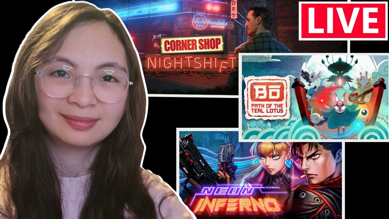 🔴Trying games! | Neon Inferno | Corner Shop: NightShift demo | Bo: Path of the Teal Lotus