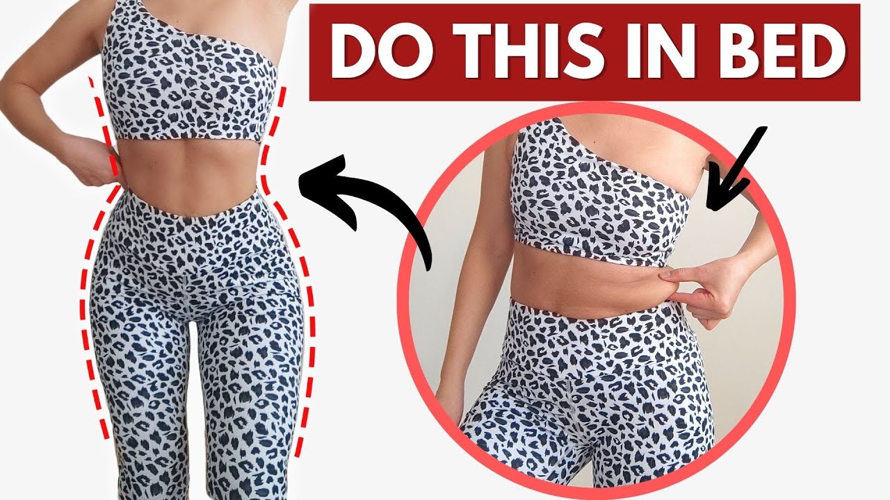 Lose belly fat workout in bed, flat stomach smaller waist. 5 Min daily results will surprise you