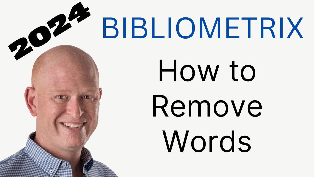 Bibliometrix:  How to Remove Words ✔️