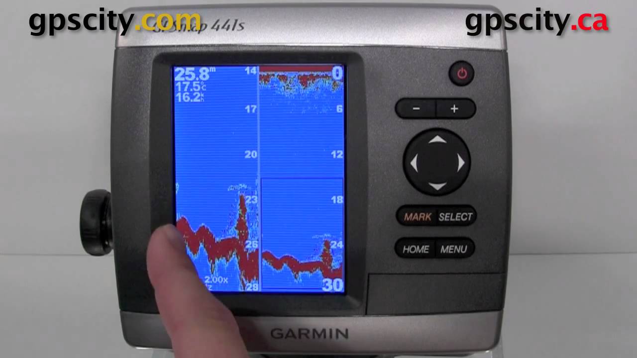 Обзор экрана морского эхолота Garmin GPSMap 4xx и 5xx с GPS City