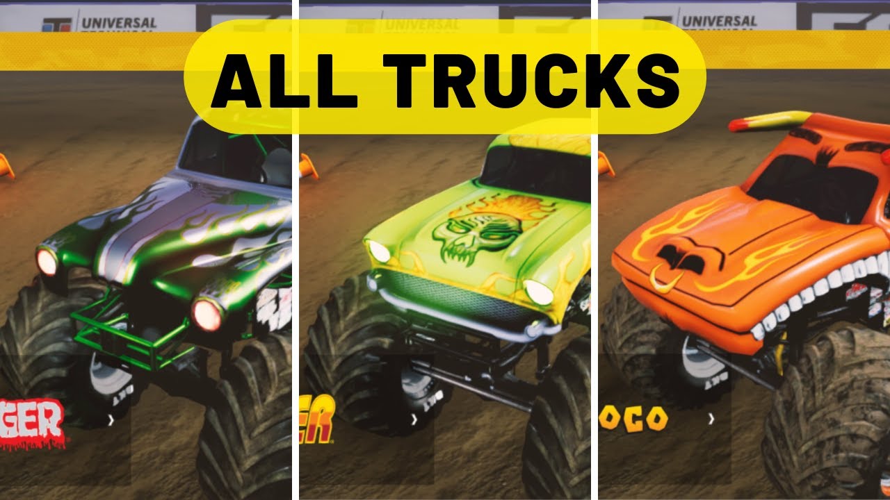 MONSTER JAM: CRUSH IT! ALL Monster Trucks List (Nintendo Switch)