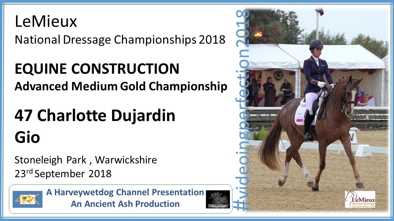 Charlotte Dujardin and Gio Advanced Medium Gold; LeMieux National Dressage Championships 2018