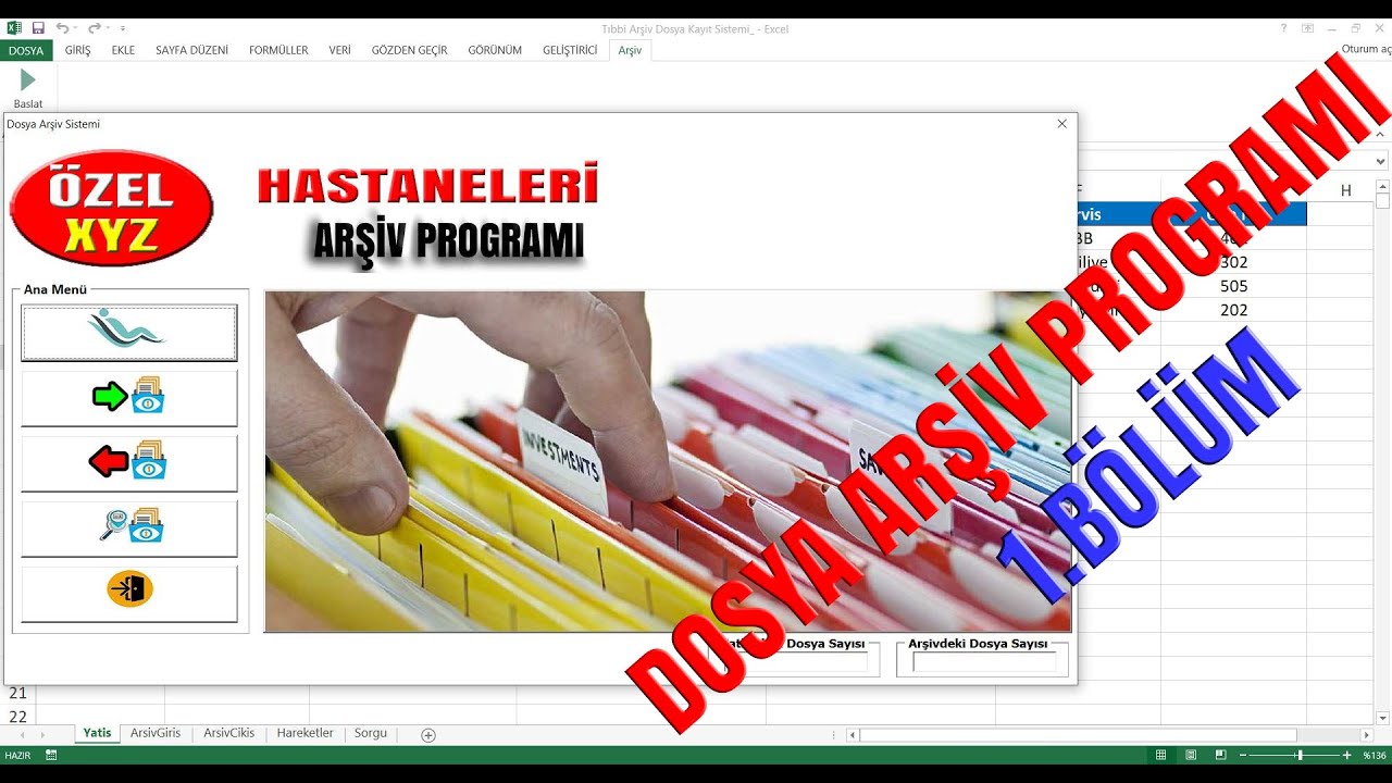 Excel Arşiv Programı 1.Bölüm