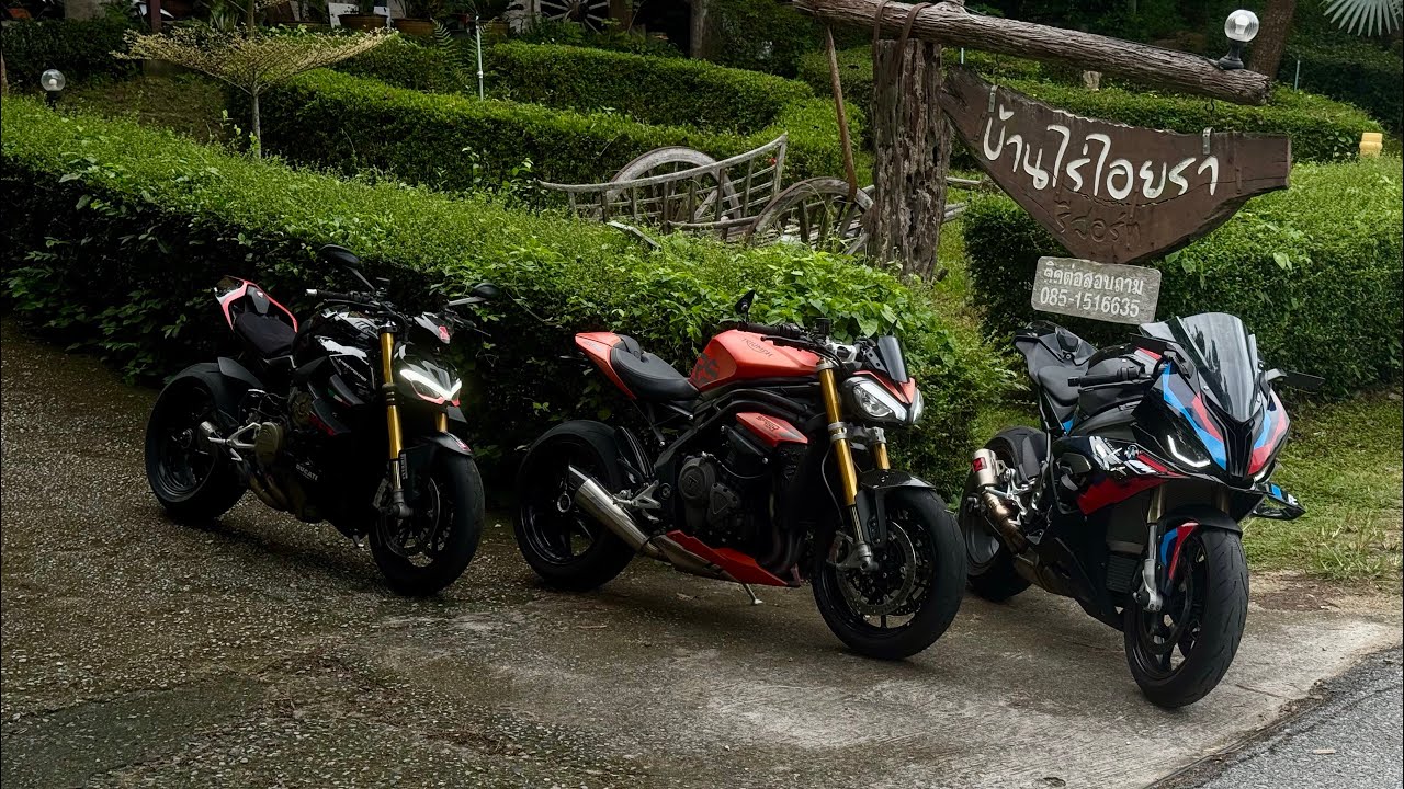 That time when you are free. Cafe racers 6. Streetfighter V4S, S1000RR, Speed Triple 1200 RS