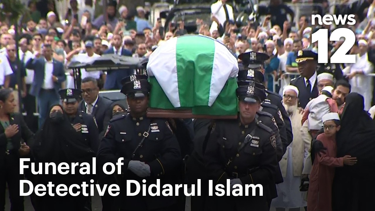 Loved ones bid farewell to NYPD Detective Didarul Islam at funeral | News 12