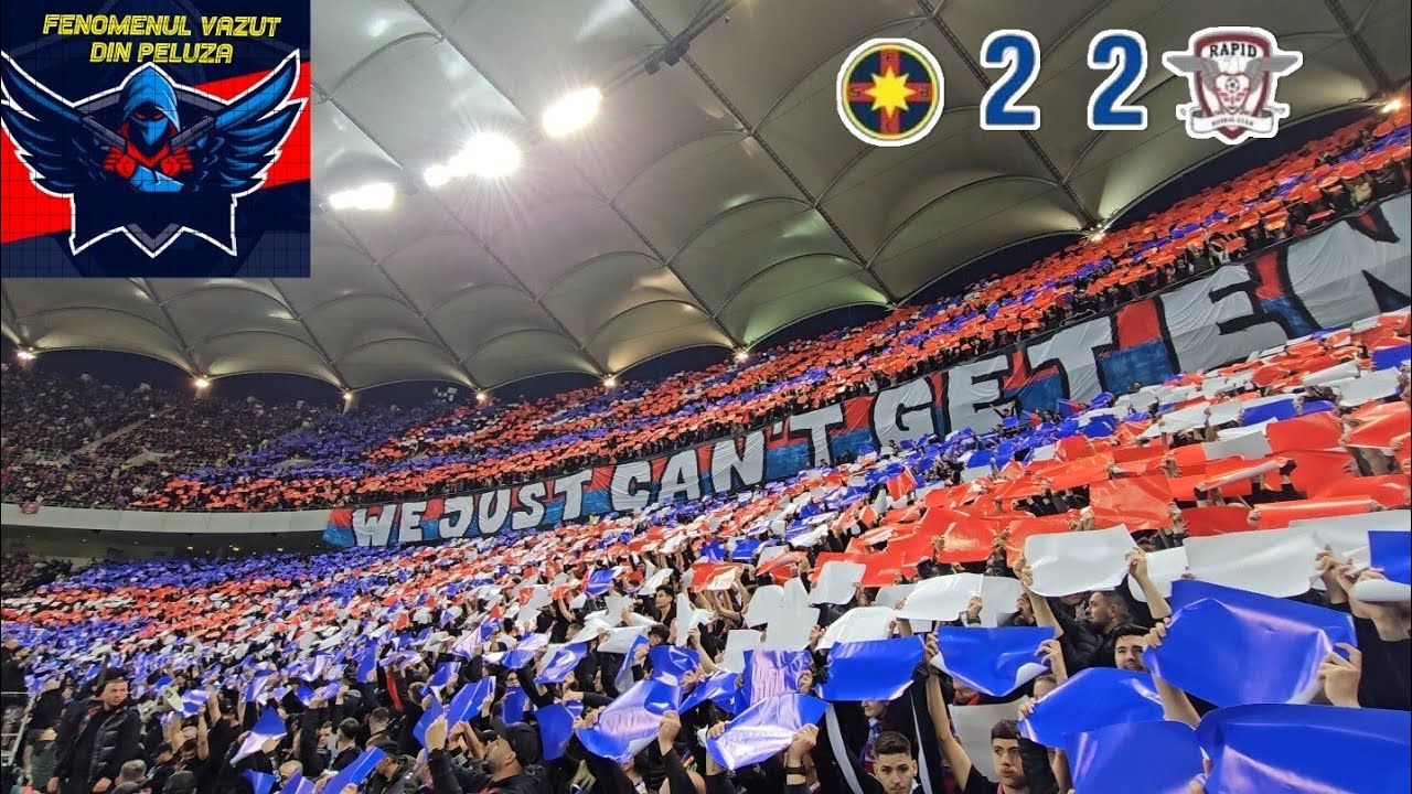 STEAUA(FCSB) 2-2 Rapid- Rezumatul meciului din Peluza Nord - goluri marcate de Olaru si Baluta