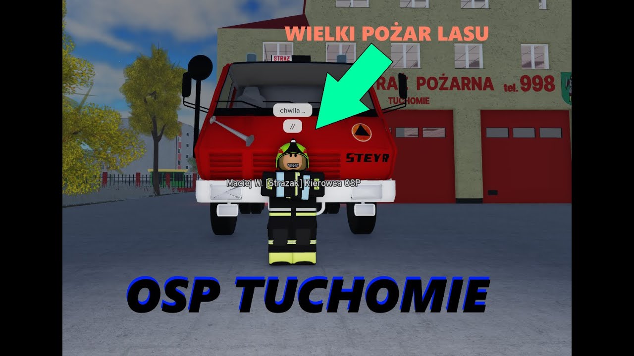 Wielki Pożar Lasu 🔥 | OSP Tuchomie & JRG Byt&oacute;w 🚒 & Dromader 🛩️ | Byt&oacute;w Roleplay