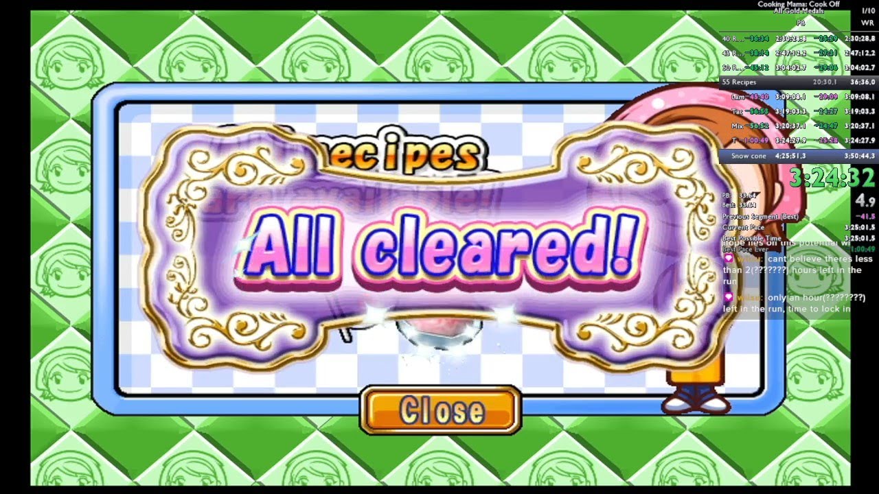 [WR] Cooking Mama: Cook Off- All Gold Medals Speedrun in 3:25:13